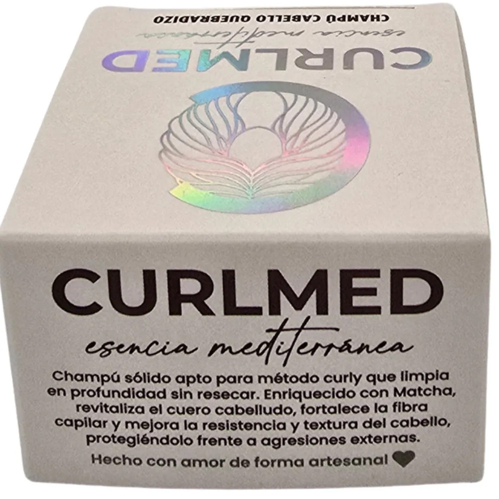 CurlMed Champú Sólido Cabello Quebradizo Té Matcha 80g - 2